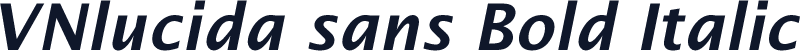 VNlucida sans Bold Italic
