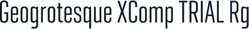 Geogrotesque XComp TRIAL Rg