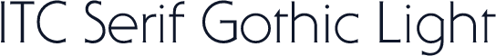 ITC Serif Gothic Light