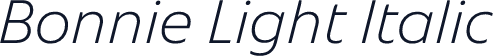 Bonnie Light Italic
