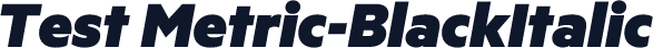 Test Metric-BlackItalic