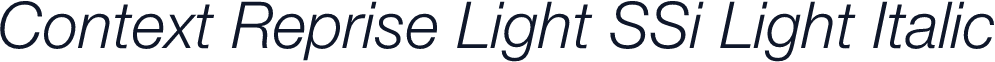 Context Reprise Light SSi Light Italic