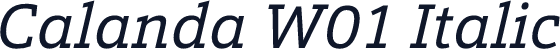 Calanda W01 Italic