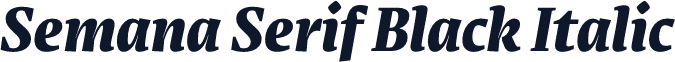 Semana Serif Black Italic