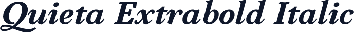 Quieta Extrabold Italic