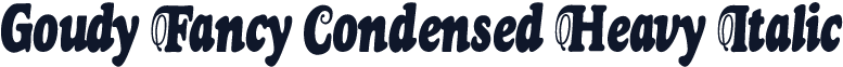 Goudy Fancy Condensed Heavy Italic