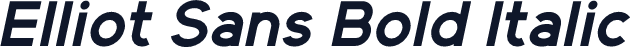 Elliot Sans Bold Italic