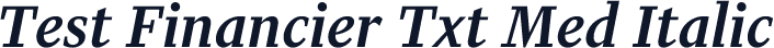 Test Financier Txt Med Italic