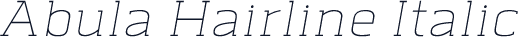 Abula Hairline Italic