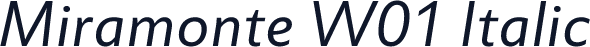 Miramonte W01 Italic