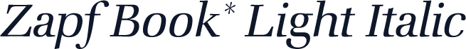 Zapf Book* Light Italic
