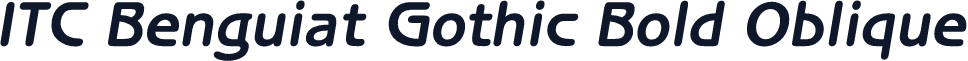 ITC Benguiat Gothic Bold Oblique