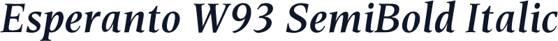 Esperanto W93 SemiBold Italic