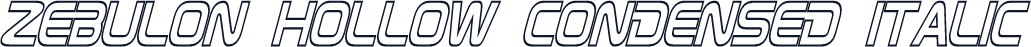 Zebulon Hollow Condensed Italic
