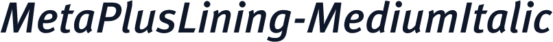 MetaPlusLining-MediumItalic