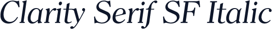 Clarity Serif SF Italic