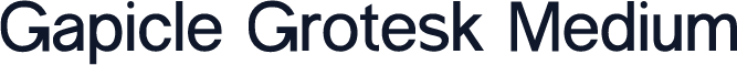 Gapicle Grotesk Medium