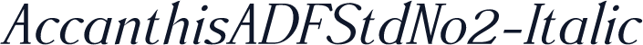 AccanthisADFStdNo2-Italic