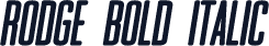 Rodge Bold Italic