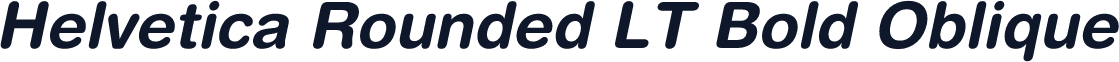 Helvetica Rounded LT Bold Oblique