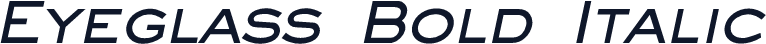 Eyeglass Bold Italic
