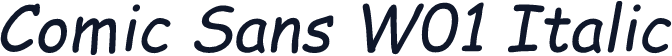 Comic Sans W01 Italic