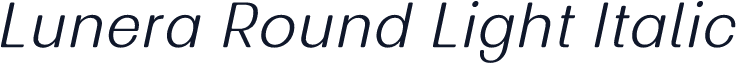 Lunera Round Light Italic