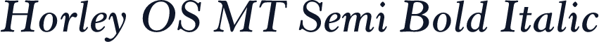Horley OS MT Semi Bold Italic