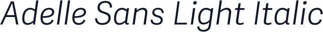 Adelle Sans Light Italic