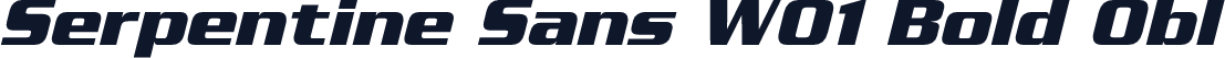 Serpentine Sans W01 Bold Obl