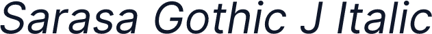 Sarasa Gothic J Italic
