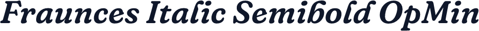 Fraunces Italic Semibold OpMin
