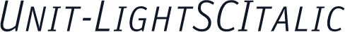 Unit-LightSCItalic