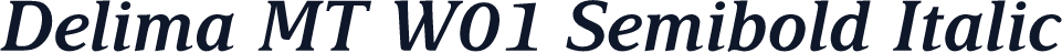 Delima MT W01 Semibold Italic
