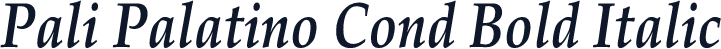 Pali Palatino Cond Bold Italic