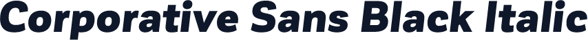 Corporative Sans Black Italic