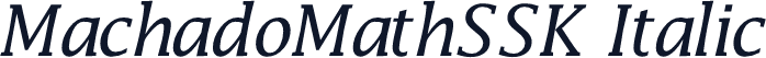 MachadoMathSSK Italic