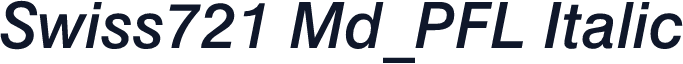 Swiss721 Md_PFL Italic