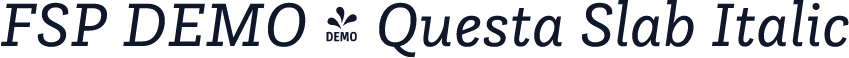 FSP DEMO - Questa Slab Italic