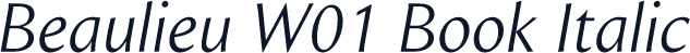 Beaulieu W01 Book Italic
