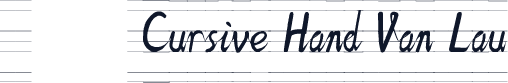 贤弟英文连笔字  刘职贤 Cursive Hand Van Lau