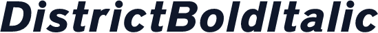 DistrictBoldItalic
