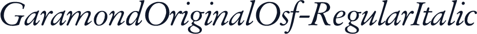 GaramondOriginalOsf-RegularItalic