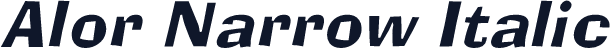 Alor Narrow Italic