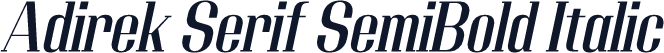 Adirek Serif SemiBold Italic