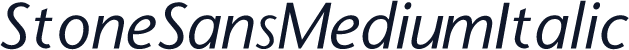 StoneSansMediumItalic