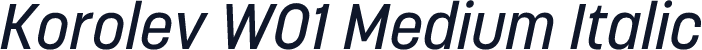 Korolev W01 Medium Italic