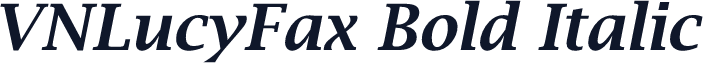 VNLucyFax Bold Italic