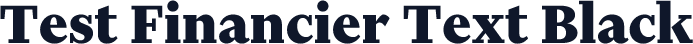 Test Financier Text Black