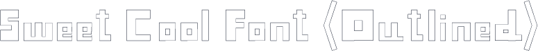 Sweet Cool Font (Outlined)